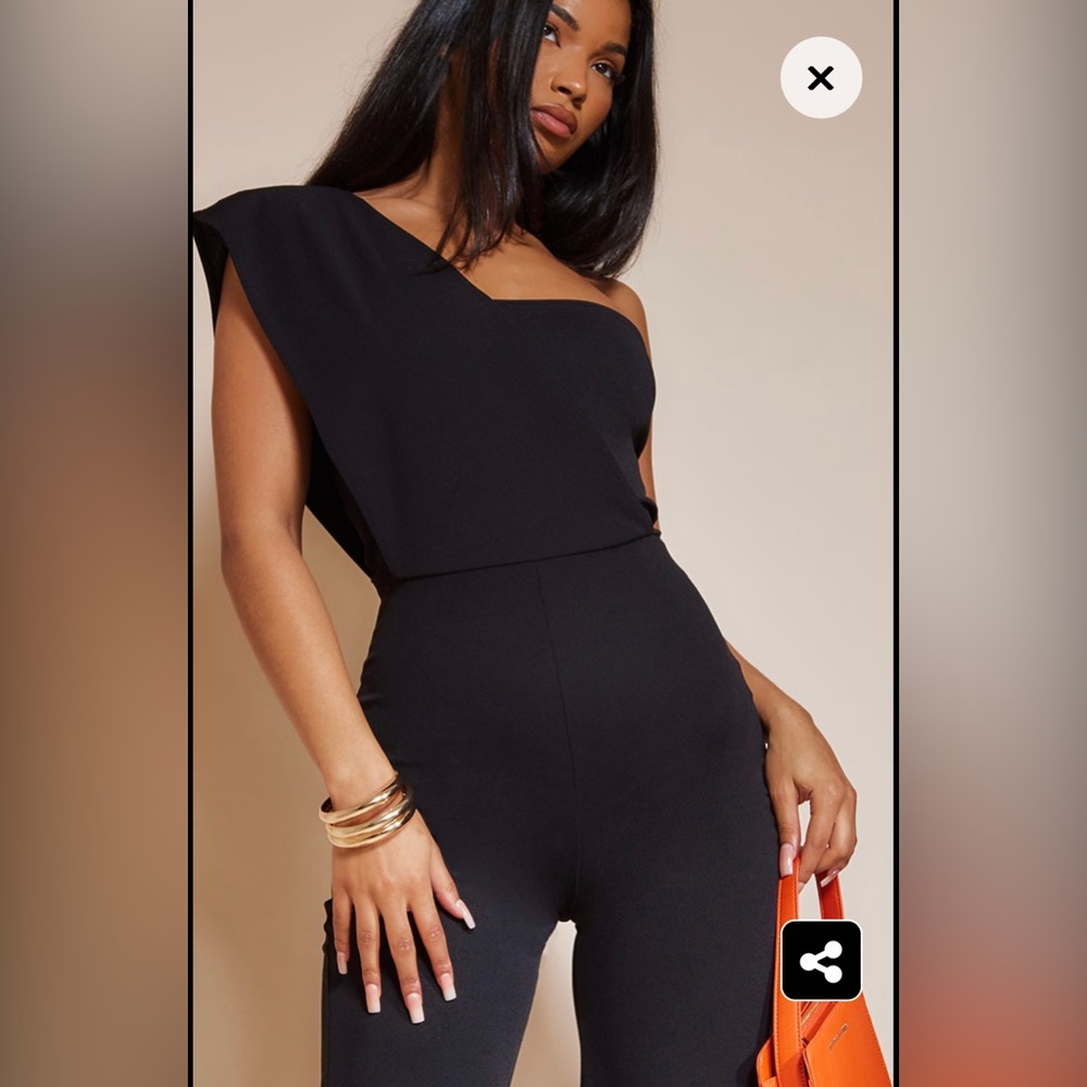 NWT black drape one should jumpsuit